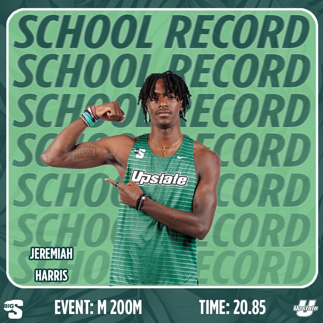 Congratulations to Jeremiah Harris who not only took silver in the men’s 200m, but set his fifth school record in the event this season at the Big South Outdoor Championship!

#SpartanArmy ⚔️