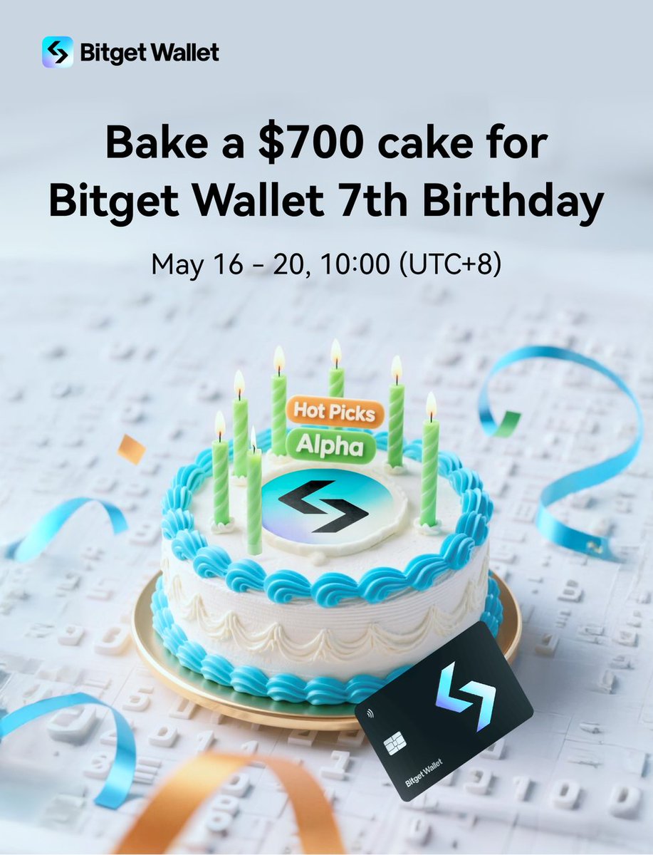 BitgetWallet's tweet image. Bitget Wallet is turning 7 soon!

&apos;Bake&apos; us a cake &amp;amp; share $700 in BGB 🎂
• With our logo + features
• Make it funny, most original, creative entries win

Entry rules 👇