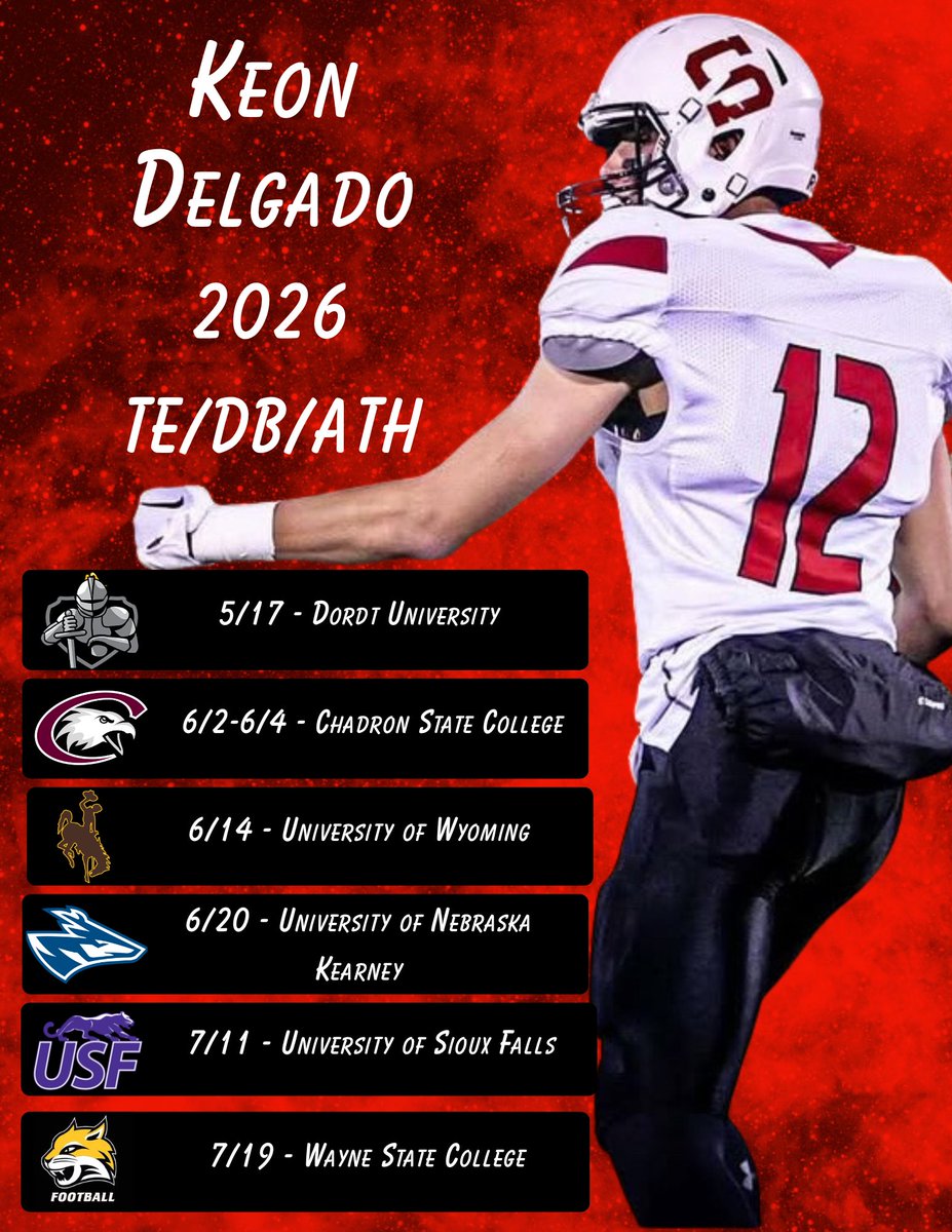Here is my tentative camp schedule for this summer.

<a href="/LeviJungling05/">Coach Levi Jungling</a> <a href="/BMcCormick08/">Brandon McCormick</a> <a href="/DordtFB/">Dordt Football</a> <a href="/ChaosTempo/">Tim Schaffner</a> <a href="/CoachRHeld/">Ryan Held</a> <a href="/UNK_Football/">UNK Football</a> <a href="/CoachLueds/">Lucas Lueders</a> <a href="/USFCougarsFB/">USF Football</a> <a href="/Bluffs_Football/">Scottsbluff High School Bearcat Football</a> <a href="/PRZ_OscarG/">Oscar Galindo</a>
