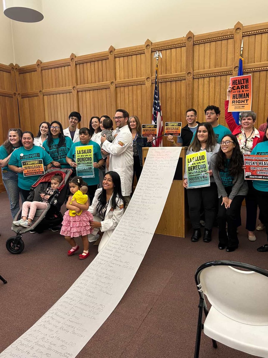 Lilia Cervantes (@cervantes_lily1) on Twitter photo ⭐️Amazing advocacy in CT for Medicaid expansion for undocumented children! Pediatric nephrologist <a href="/lelavillegas/">Leonela Villegas, MD</a> alongside her family <a href="/GRippberger/">Greg Rippberger, MD</a> & #Husky4Immigrants coalition. 380 clinicians signed in support! ❤️ ⭐️Amazing advocacy in CT for Medicaid expansion for undocumented children! Pediatric nephrologist <a href="/lelavillegas/">Leonela Villegas, MD</a> alongside her family <a href="/GRippberger/">Greg Rippberger, MD</a> & #Husky4Immigrants coalition. 380 clinicians signed in support! ❤️