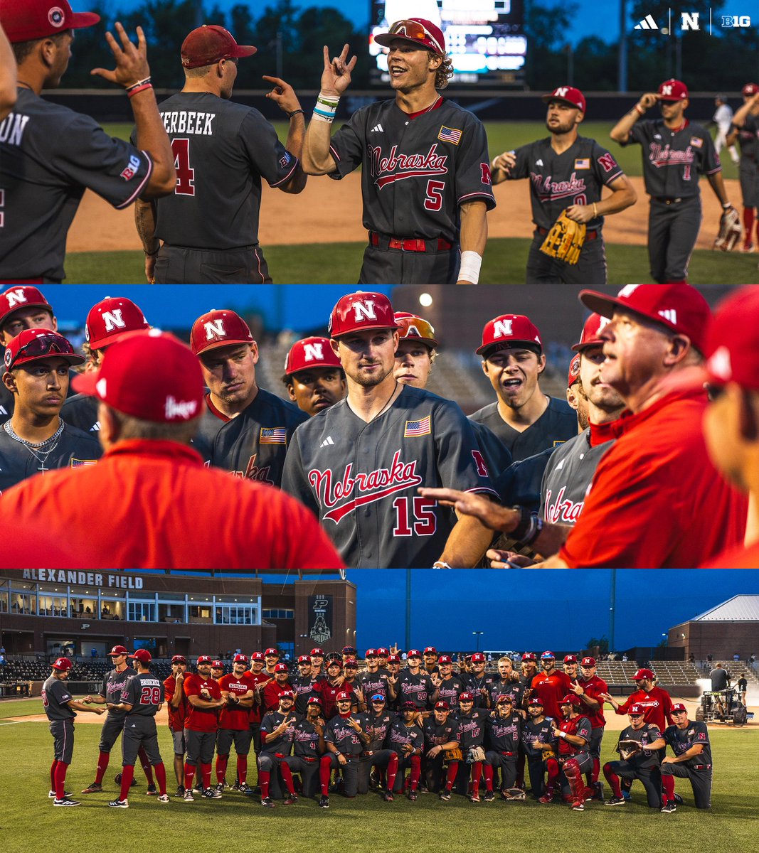 HuskerBaseball's tweet photo. Largest comeback since 2010. https://t.co/9KHOFBXqOB