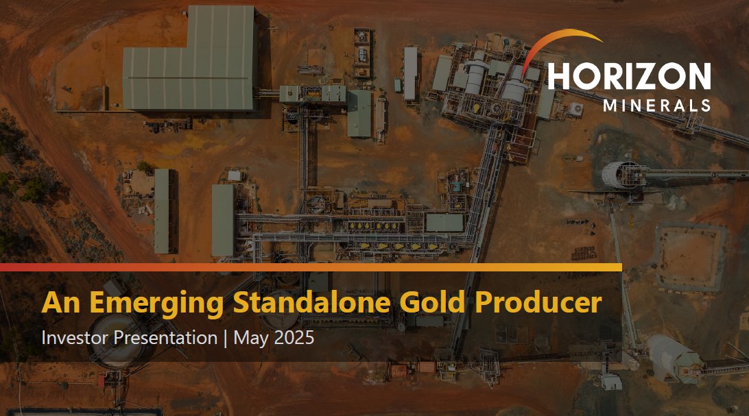 We’ve released our latest investor presentation, outlining $HRZ's strategy to become a standalone mid-tier gold producer. With a 1.8Moz resource, operating cash flow and a plan to establish our own gold processing plant, we’re entering a new growth phase: bit.ly/3F41y9T