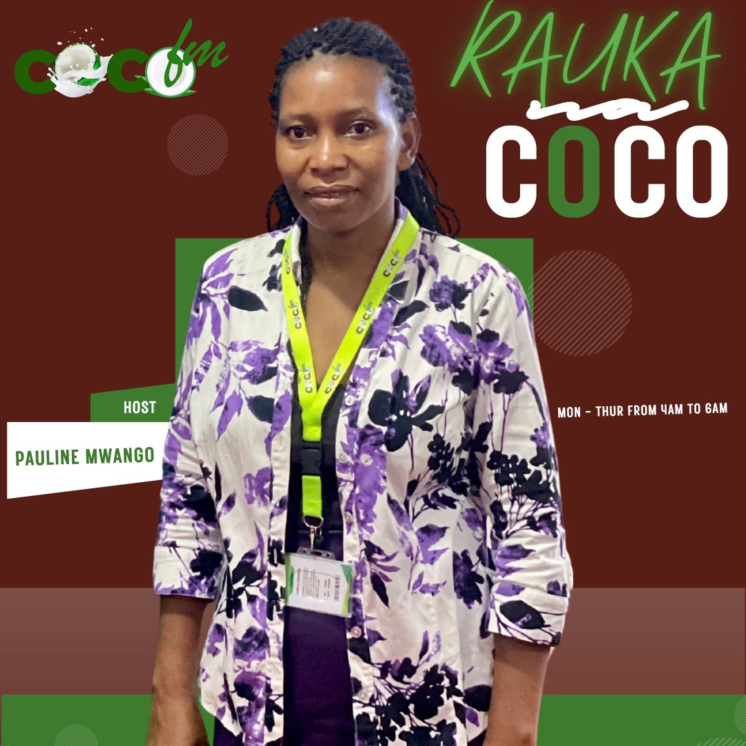 Asubuhi njema kutoka #RAUKANACOCO Show yako ya injili inayokuletea Neno la Mungu, nyimbo za kuinua roho na mazungumzo yenye maana kila alfajiri!

Ungana naye Pauline Mwango kila siku asubuhi tukianzia siku pamoja katika maombi, shukrani na matumaini.

#COCOFM
#RAUKANACOCO