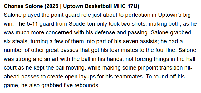 ClementHoops's tweet photo. Always fun to see @Chanse_Salone_1 recognized for his SELFLESS PG play. Super talented player who loves ball, winning, and seeing his teammates succeed. The SOL Colonial MVP is having a killer Spring &amp; just getting started. @UptownAAU @souderton_bball @_BrendanStanton @madehoops https://t.co/JKQMSd8ugU