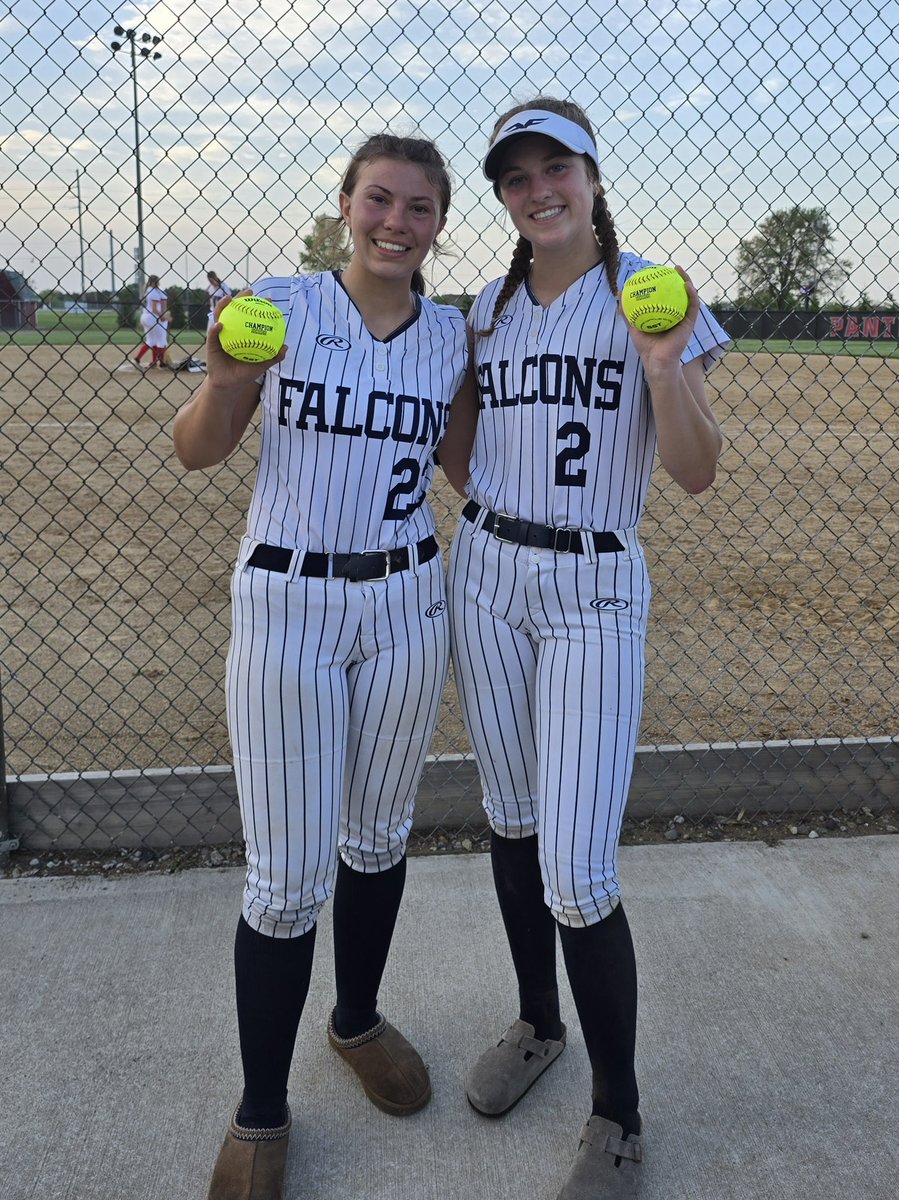 SCHOOL RECORD!!  Madison Jones hit her 10th HR of the season to tie the school record. Preslee Caouette also went yard with her 5th in a 12 to 4 win over Prairie Heights.