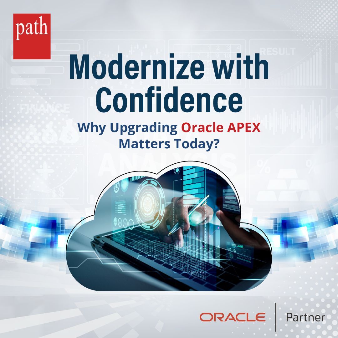 Unlock the power of low-code with Oracle APEX! 

Upgrade now for better performance, fresh UI, stronger security &amp; seamless cloud/mobile support.
Build smarter, faster apps—no reinvention needed.

Let’s modernize together.

#OracleAPEX #LowCode #DigitalInnovation #FutureReady
