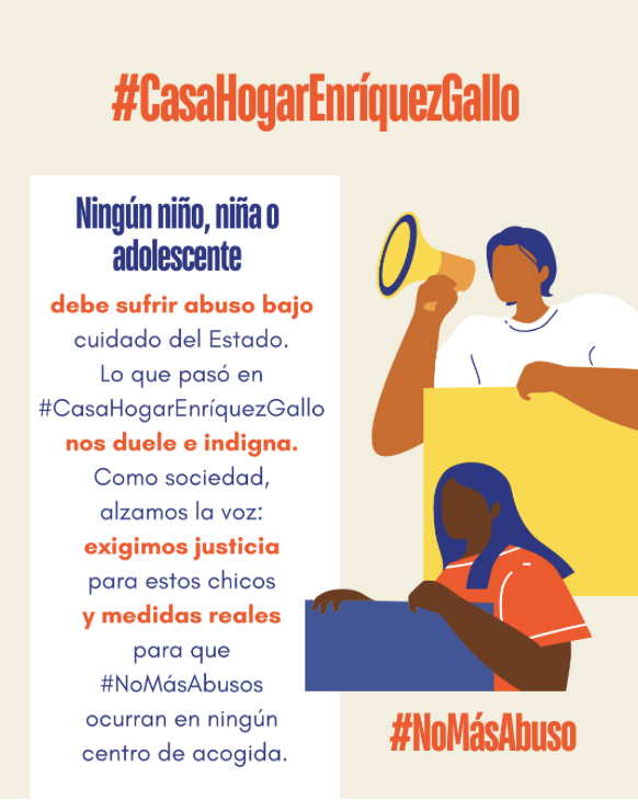 Cedhu's tweet photo. Ningún niño, niña o adolescente debe sufrir abuso bajo cuidado del Estado. Lo que pasó en #CasaHogarEnríquezGallo nos duele e indigna. Como sociedad, alzamos la voz: exigimos justicia para estos chicos y medidas reales para que #NoMásAbusos ocurran en ningún centro de acogida.
@ComisionNinezAN @InclusionEc @DEFENSORIAEC @FiscaliaEcuador @haburbano  @Van3_vv4