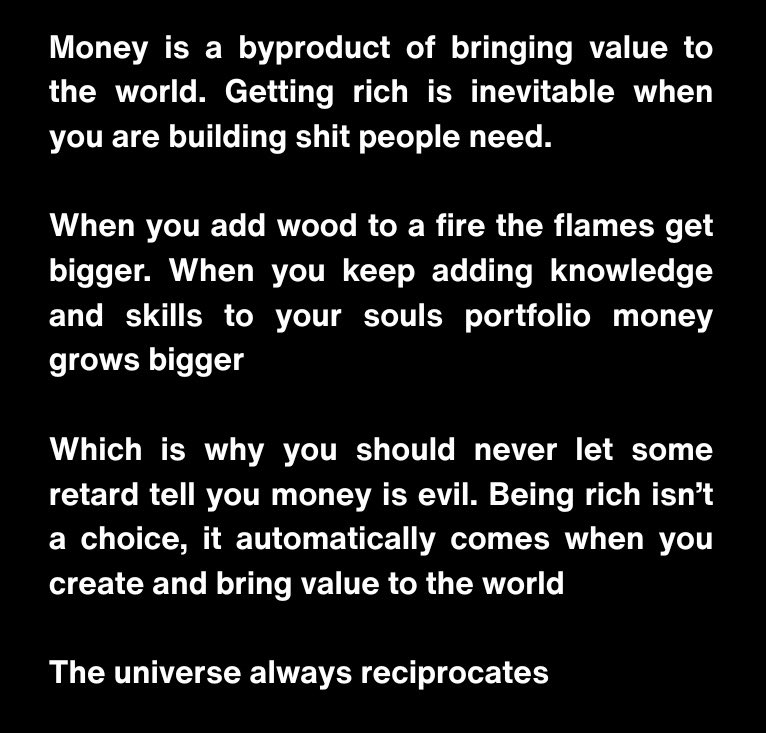Money comes organically when you are doing this
