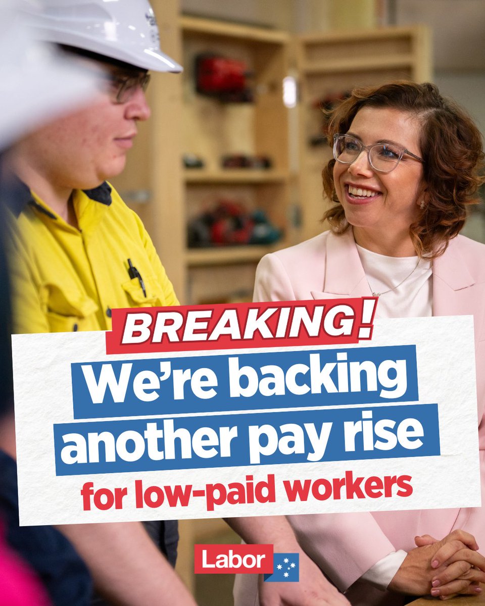 #BreakingNews: We've just filed our submission backing another pay rise for low-paid workers to help with the cost of living.