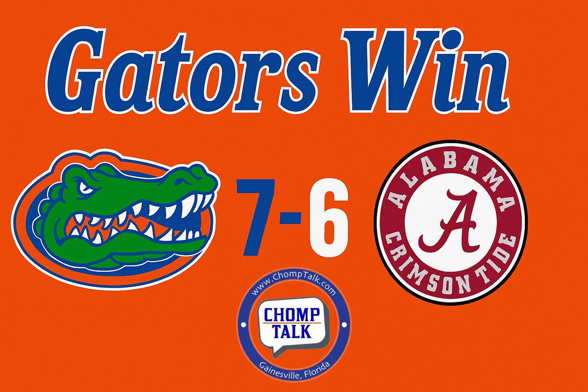 Final: #Gators 7, Alabama 6