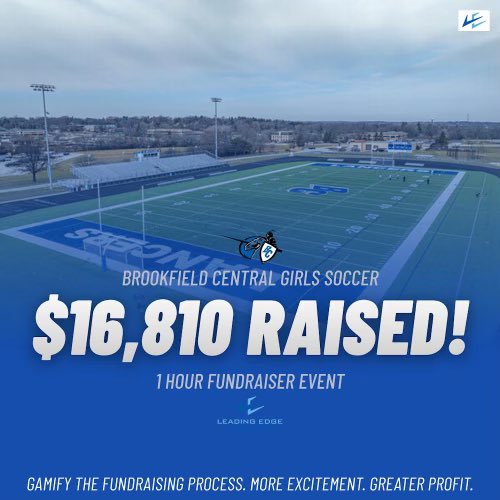 Phenomenal job by the Brookfield Central girls soccer program this spring! In year 2 they were able to raise over $2,000 MORE than in year 1, with just 1 hour of work! Credit to the athletes and coach Makal for being prepared and coming to work at kickoff. Go Lancers!
