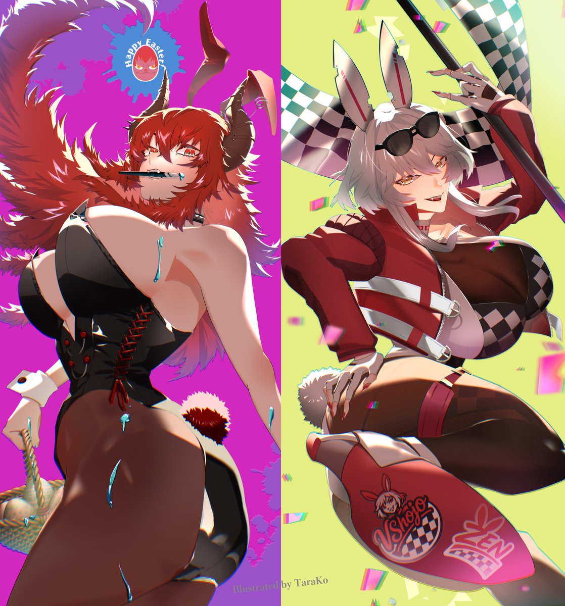 seafood_tarako's tweet photo. ⚡️🐇❣️Bunny combo hits hard❣️🐇⚡️
 #zentreart #VShojoArt #zentreya https://t.co/HAakpDi11X