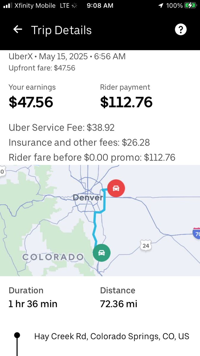 Colorado Rideshare Guy (@corideguy) on Twitter photo I DID NOT TAKE THIS RIDE, another driver did. This is why we can't make money anymore. He justified it by saying he was already going to Denver. <a href="/thechuckdriver/">Chuck Driver</a> <a href="/sergioaved/">Sergio A.</a> <a href="/boston_drives/">matt</a> <a href="/DriversC2C/">Drivers Coast 2 Coast</a> <a href="/blackcartrent/">BlackCarTrent</a> <a href="/boston_drives/">matt</a> I DID NOT TAKE THIS RIDE, another driver did. This is why we can't make money anymore. He justified it by saying he was already going to Denver. <a href="/thechuckdriver/">Chuck Driver</a> <a href="/sergioaved/">Sergio A.</a> <a href="/boston_drives/">matt</a> <a href="/DriversC2C/">Drivers Coast 2 Coast</a> <a href="/blackcartrent/">BlackCarTrent</a> <a href="/boston_drives/">matt</a>