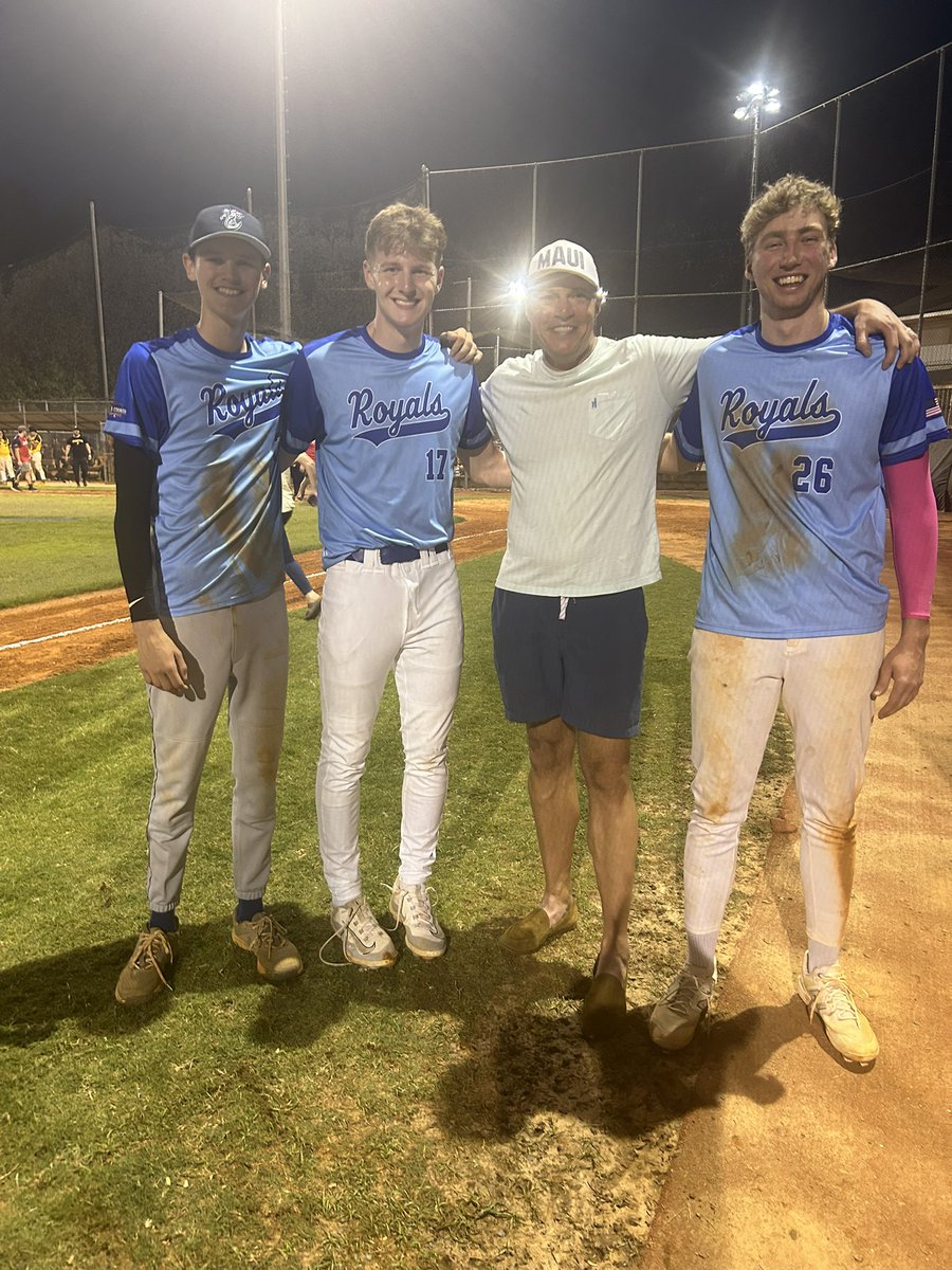 Elite performance by the 18u Royals tonight to win the League Championship.  

Lots of rec game all-stars on the Royals as well as these 3 special young men.  

I’m confident that basketball is their main sport but their athleticism can’t be denied on the court or on the diamond!