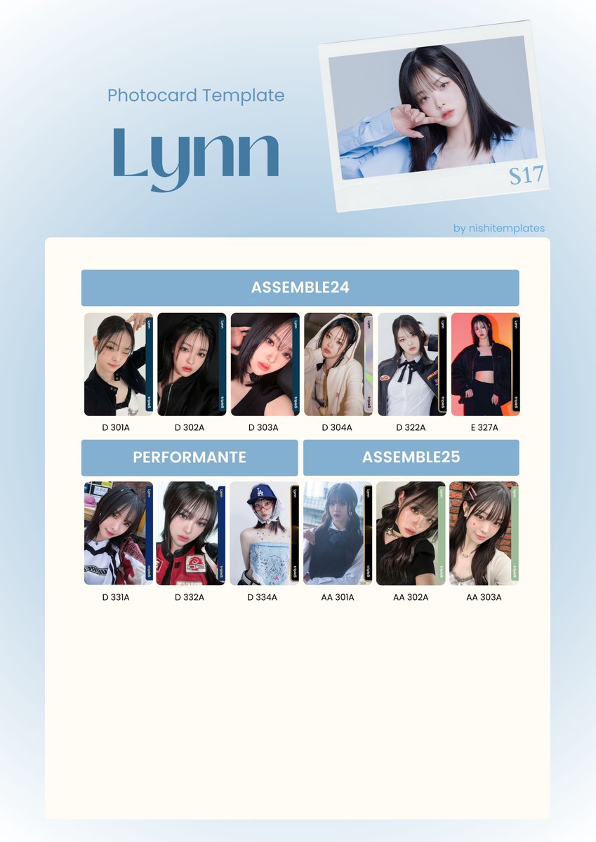 アイドル sample tripleS physical photocard template wishlist update with
