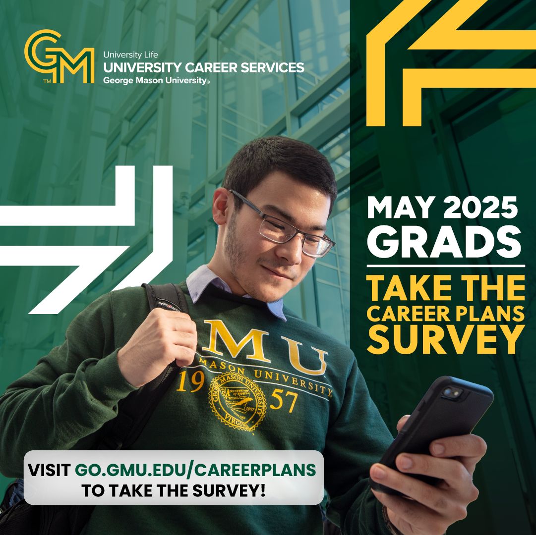 ESP Dept GMU (@espmasonu) on Twitter photo ATTENTION May 2025 grads (undergraduate and graduate) - <a href="/GeorgeMasonU/">George Mason University</a> needs your input.
Complete the Career Plans Survey today. Share what you know now and you can update the info later.
Information from this survey will help add value to your degree.
careercollective.qualtrics.com/jfe/form/SV_9T… ATTENTION May 2025 grads (undergraduate and graduate) - <a href="/GeorgeMasonU/">George Mason University</a> needs your input.
Complete the Career Plans Survey today. Share what you know now and you can update the info later.
Information from this survey will help add value to your degree.
careercollective.qualtrics.com/jfe/form/SV_9T…