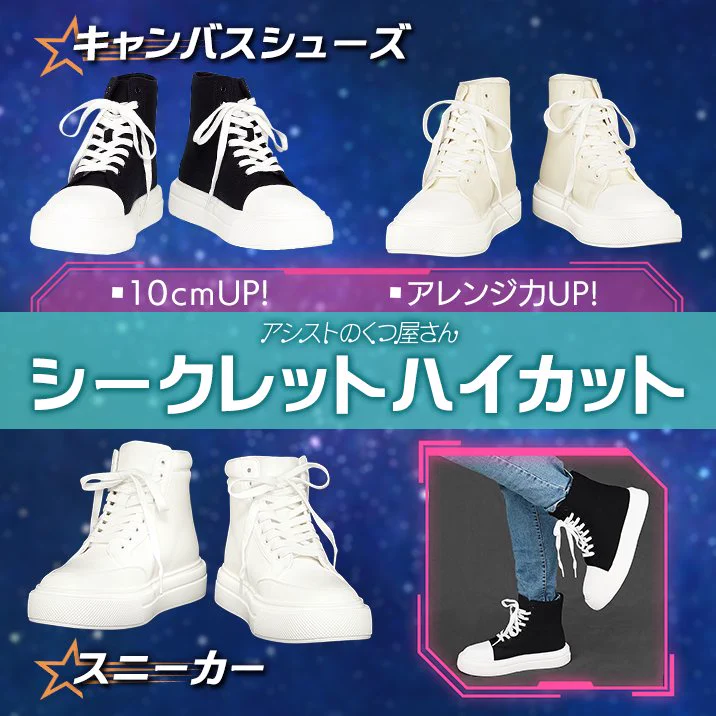 アシスト シークレットハイカットスニーカー 10cmup/サイズ27cm アシスト コスプレ総合専門店 on X: 
