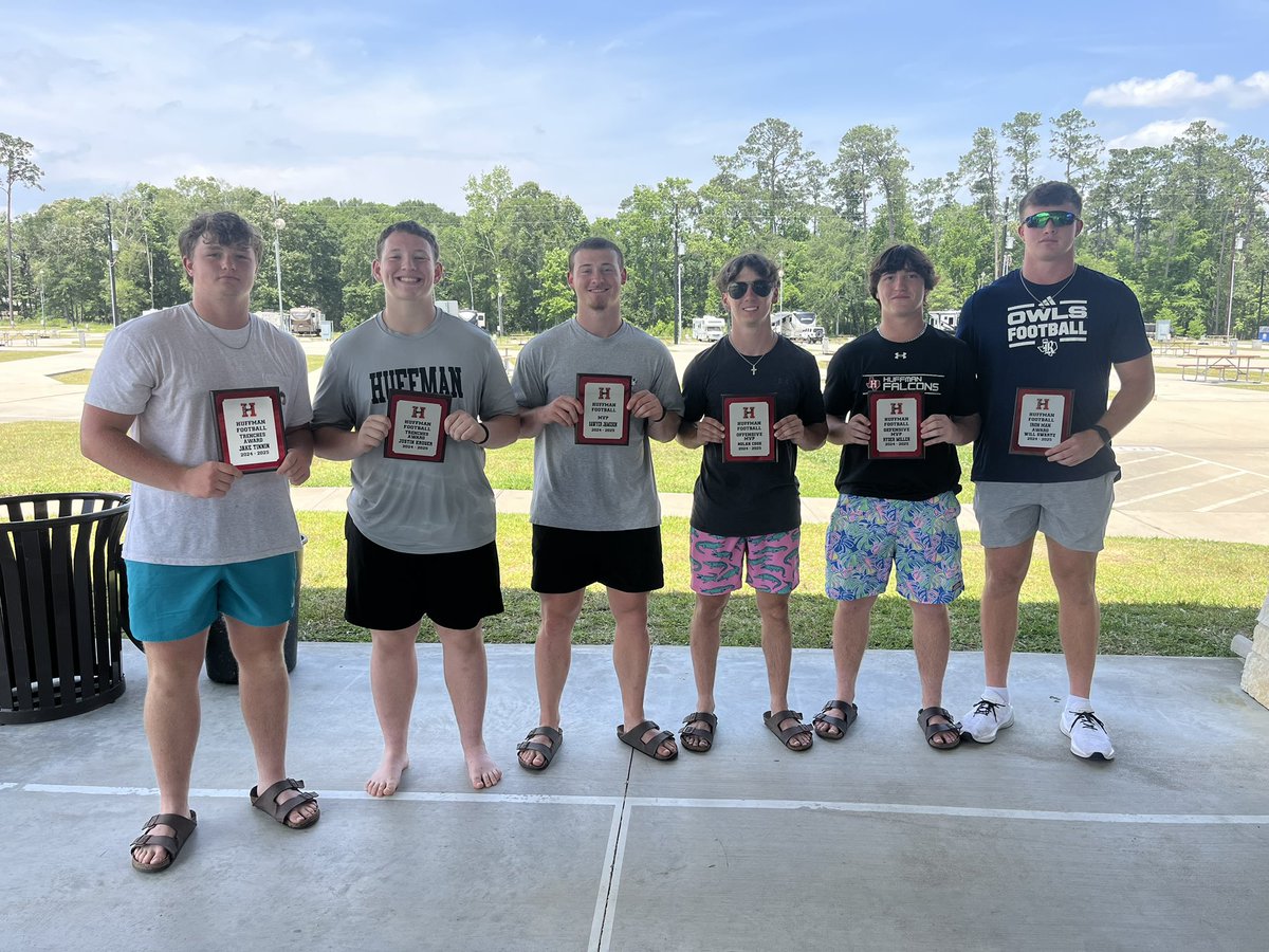 Huffman Falcon Football (@huffman_falcons) on Twitter photo 2024 🏈 Awards:
MVP: <a href="/SawyerJameson12/">Sawyer Jameson</a>
O-MVP: <a href="/NolanCook18/">Nolan Cook</a>
D-MVP: <a href="/RyderMiller2026/">Ryder Miller</a>
IRONMAN: <a href="/WillSwartz14/">Will Swartz</a>
TRENCHES: <a href="/TinninJake1625/">Jake Tinnin</a>
TRENCHES: <a href="/JustinKruger64/">Justin Kruger</a>
#EVERYTHINGMATTERS 2024 🏈 Awards:
MVP: <a href="/SawyerJameson12/">Sawyer Jameson</a>
O-MVP: <a href="/NolanCook18/">Nolan Cook</a>
D-MVP: <a href="/RyderMiller2026/">Ryder Miller</a>
IRONMAN: <a href="/WillSwartz14/">Will Swartz</a>
TRENCHES: <a href="/TinninJake1625/">Jake Tinnin</a>
TRENCHES: <a href="/JustinKruger64/">Justin Kruger</a>
#EVERYTHINGMATTERS