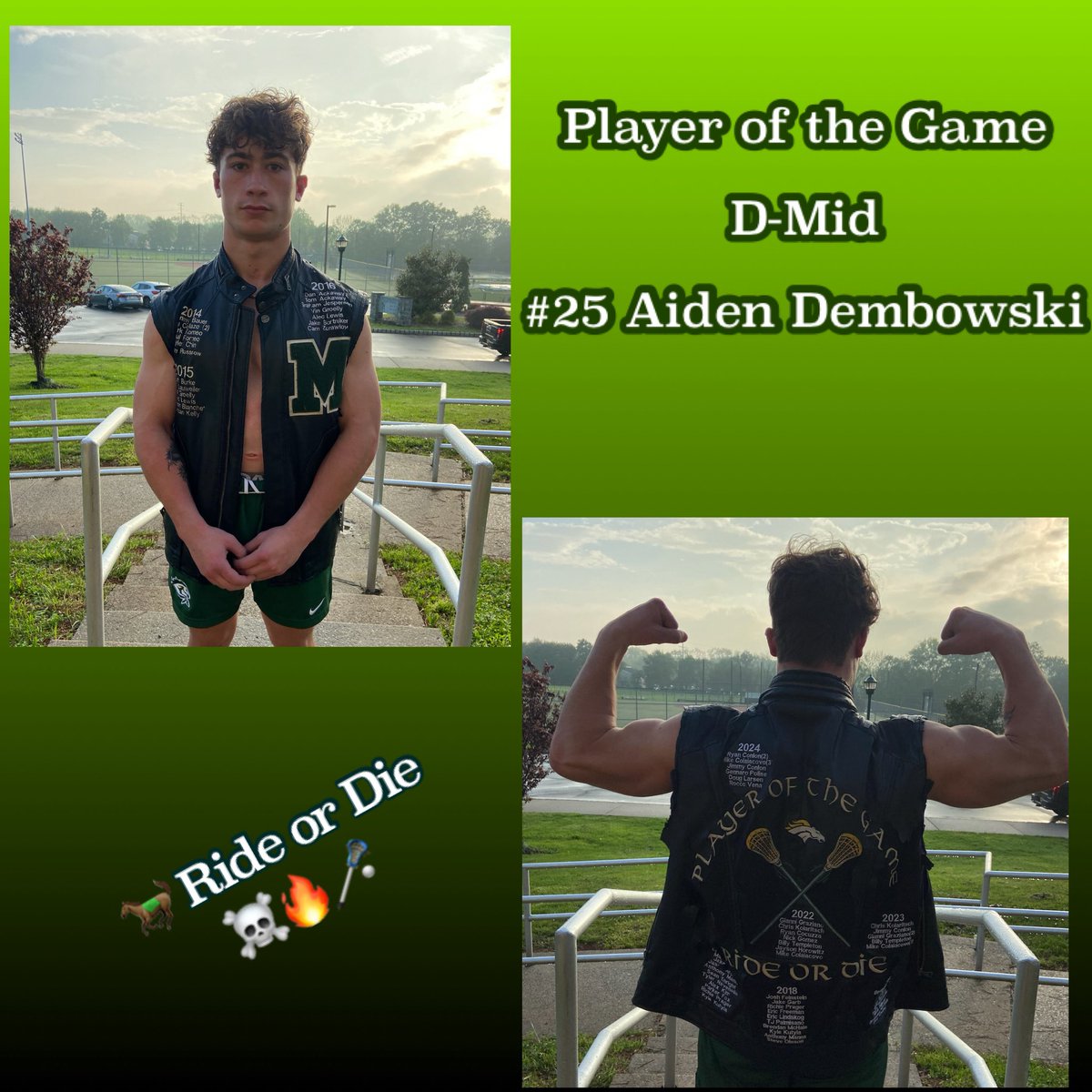 Mustangs Lacrosse (@stangslax) on Twitter photo 🐎With our victory over ParHills 9-5 #25 Aiden Dembowski earns “The Vest” - Let’s Go!!-Ride or Die ☠️🔥🥍 <a href="/MustangsMTHS/">MTHS Athletics</a> <a href="/bigstatesports/">Big State Sports</a> <a href="/MontvilleTAP/">Montville TAP</a> <a href="/dailyrecordspts/">Daily Record Sports</a> <a href="/MontvilleTwpSch/">MontvilleTwpSchools</a> <a href="/MTHSStampede/">THE STAMPEDE</a> <a href="/MTHSAthBoosters/">MontvilleAthleticBoosters</a> <a href="/MikeKinneyHS/">Mike Kinney</a> <a href="/MikeGurnis/">Mike Gurnis</a> 🐎With our victory over ParHills 9-5 #25 Aiden Dembowski earns “The Vest” - Let’s Go!!-Ride or Die ☠️🔥🥍 <a href="/MustangsMTHS/">MTHS Athletics</a> <a href="/bigstatesports/">Big State Sports</a> <a href="/MontvilleTAP/">Montville TAP</a> <a href="/dailyrecordspts/">Daily Record Sports</a> <a href="/MontvilleTwpSch/">MontvilleTwpSchools</a> <a href="/MTHSStampede/">THE STAMPEDE</a> <a href="/MTHSAthBoosters/">MontvilleAthleticBoosters</a> <a href="/MikeKinneyHS/">Mike Kinney</a> <a href="/MikeGurnis/">Mike Gurnis</a>