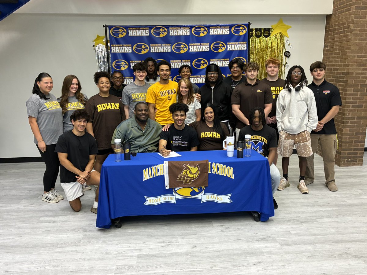 Congratulations Avery Phillips.  Heading to Rowan to continue his football career.  Here with parents, family &amp; friends.
