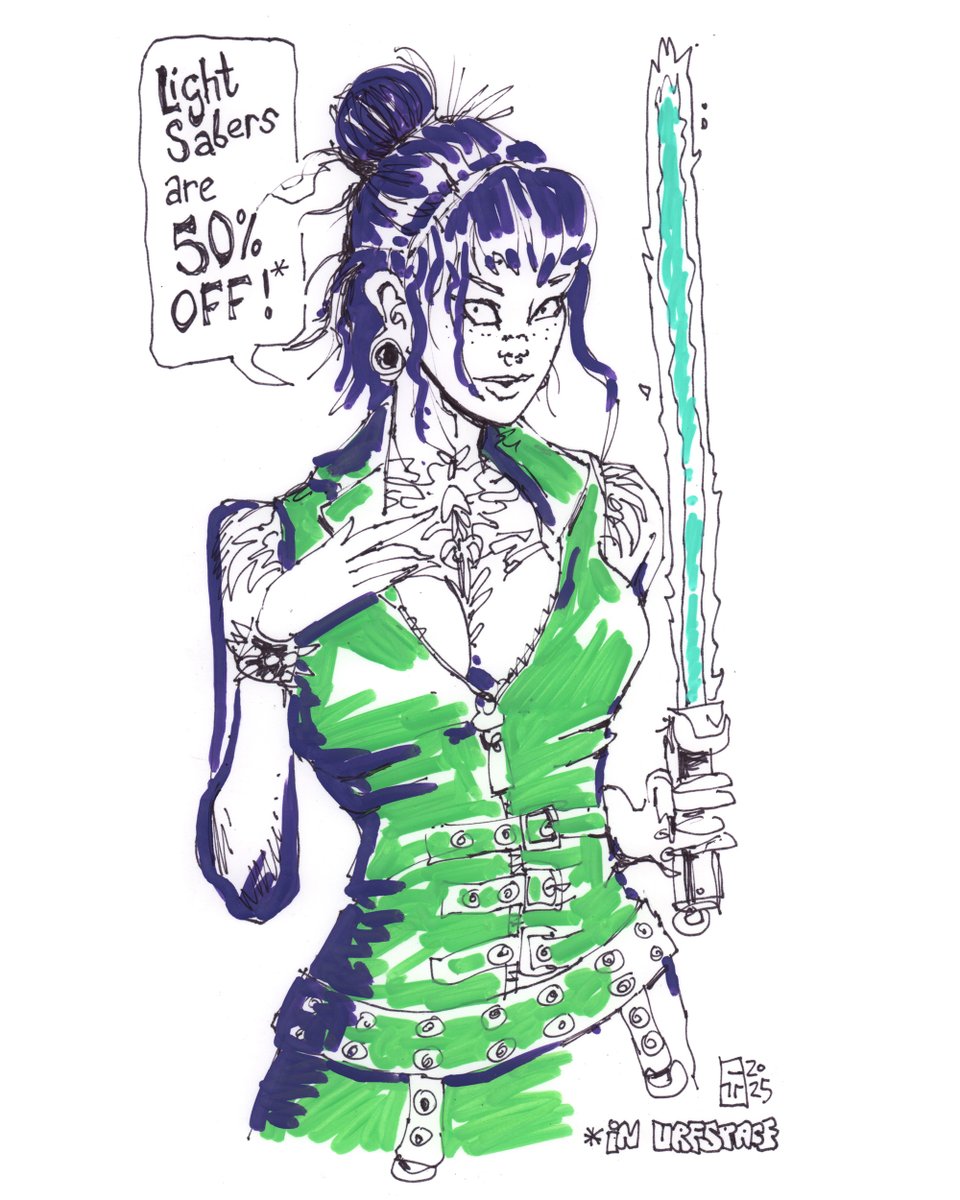 Pewfell's tweet photo. Art from yesterday's Astrokitty in Urfspace Kickstarter livestream. I'll be doing another one at 8pm tonight!
Check out this latest update, which explains a lot:
https://t.co/S6jQzS0mSi
#kickstarter #astrokitty #urfspace #livedrawing https://t.co/ygf82ulPz9