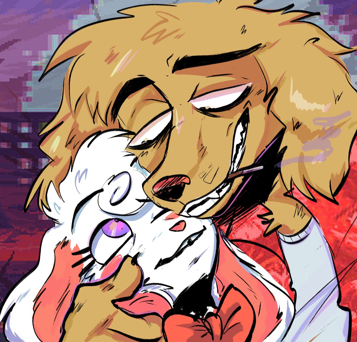 shutupjen_'s tweet image. fanart for @rawdawgcomics 
love these two best friends