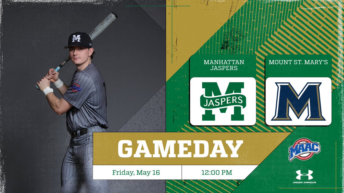 Manhattan Baseball (@jaspersbaseball) on Twitter photo Calm Before the Storm Down South 😈
🆚: <a href="/Mount_BSB/">Mount St. Mary's Baseball</a>
⏰: 12 PM
📍: E.T. Straw Family Stadium
📺 (ESPN+): bit.ly/4mieCt1
📈: bit.ly/4mBbgl9
#GoJaspers | #ManhattanProject 🟢⚪️ Calm Before the Storm Down South 😈
🆚: <a href="/Mount_BSB/">Mount St. Mary's Baseball</a>
⏰: 12 PM
📍: E.T. Straw Family Stadium
📺 (ESPN+): bit.ly/4mieCt1
📈: bit.ly/4mBbgl9
#GoJaspers | #ManhattanProject 🟢⚪️