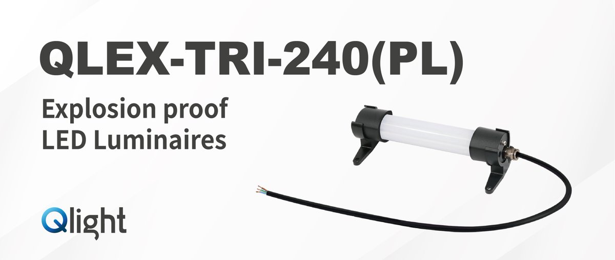 QLEX-TRI-240(PL)
- Explosion proof LED Luminaires
- Explosion proof LED work light designed for use in explosive gas environmentswith Ex d IIC rating
- Protection rating: Ex d IIC T6
- Ambient operating temperature: –40°C ≤ Tamb ≤ 60°C