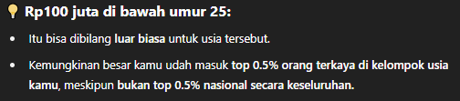 prdxtime_'s tweet photo. Punya 100 juta di bawah umur 25 masuk 0.5% orang terkaya di Indonesia? Really...?
Target gw : 1 M aset liquid di umur 25, & 20 M di umur 30.
U offer me girl? IDGAF!
The right person doesn’t need to be chased, they arrive when you’re ready..
LET'S FCKING GO
(Kesenjangan Sosial) https://t.co/3KIUmiEXI7