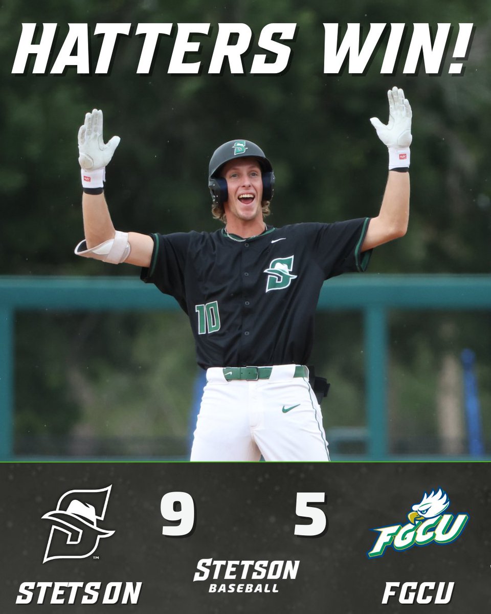 StetsonBaseball's tweet photo. Keepin' it rolling! 

#GoHatters | @StetsonHatters https://t.co/uPqpPC3OUB