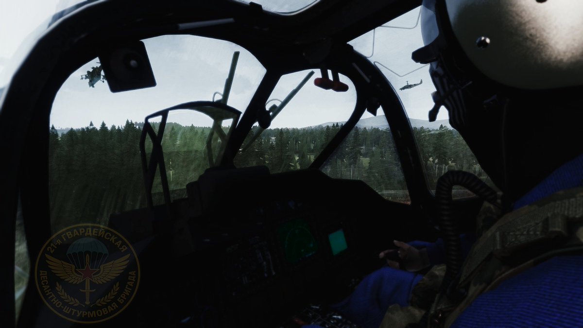 21stGuardsAir's tweet photo. 🚁Some images released from the initial phase of Оperation Северный Скок to secure Vybor Airport on the Northeast side were released by the Russian MOD, even showing one of the 2 Mi-8's shot down during the air assault #Arma3 #Chernarus #GreenSeaConflict https://t.co/3rdzimmGzn