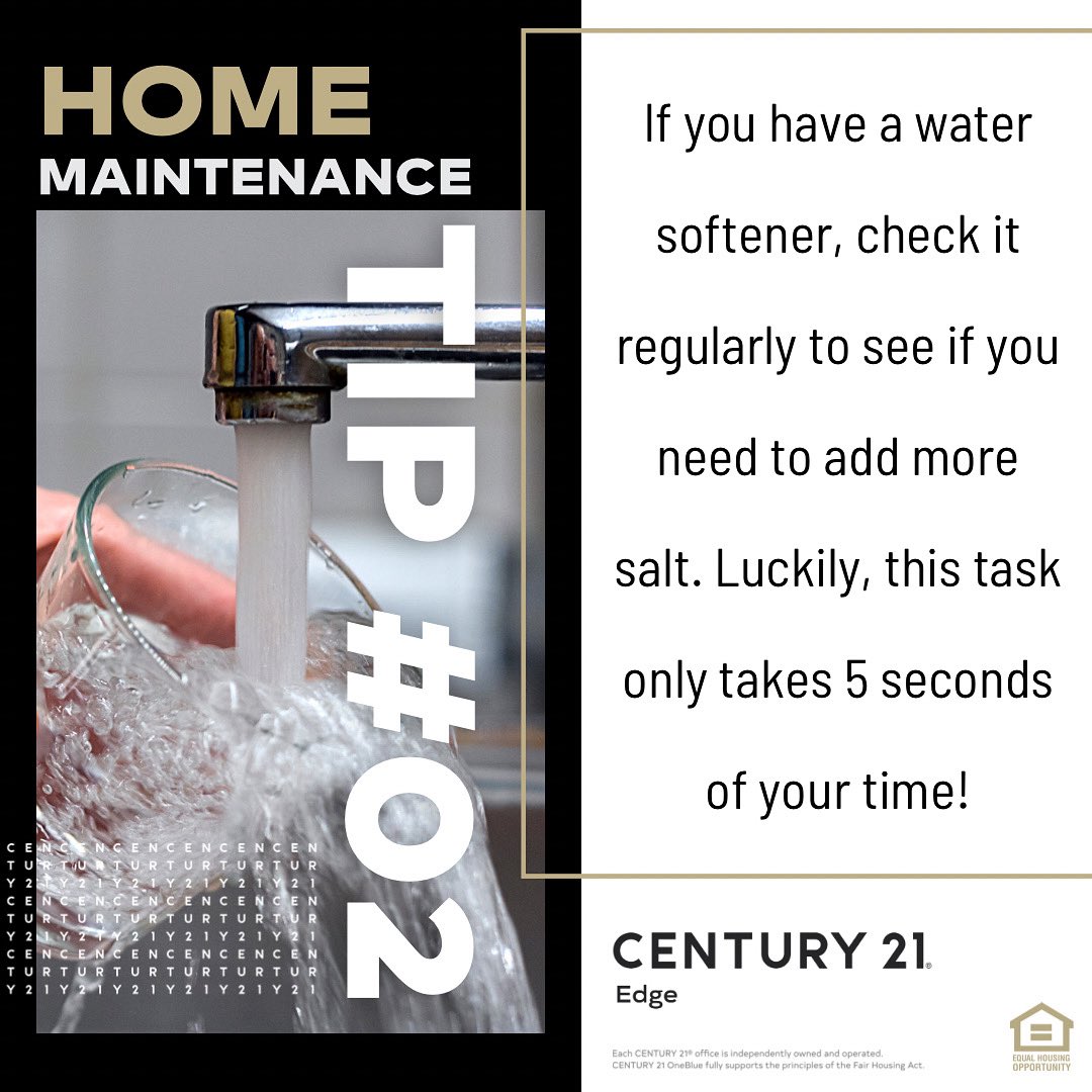 guadalupehrndzj's tweet image. Keep your water softener in check! 💧🧂
Just a quick peek to see if you need more salt can keep things running smoothly — and it only takes 5 seconds! ⏱️
Stay on top of your home maintenance game! 🛠️🏡

#HomeTips #WaterSoftener #QuickCheck #HomeMaintenance #C21Edge #RealEstateTip