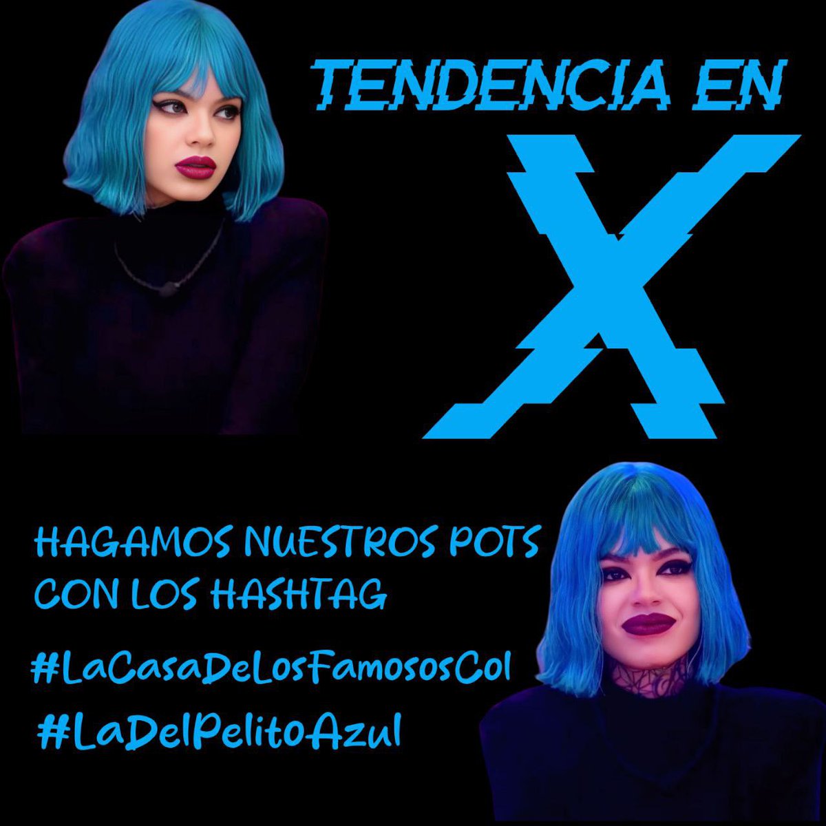 Tendencia de Lunes A Domingo #LaCasaDeLosFamososCol #LaDelPelitoAzul