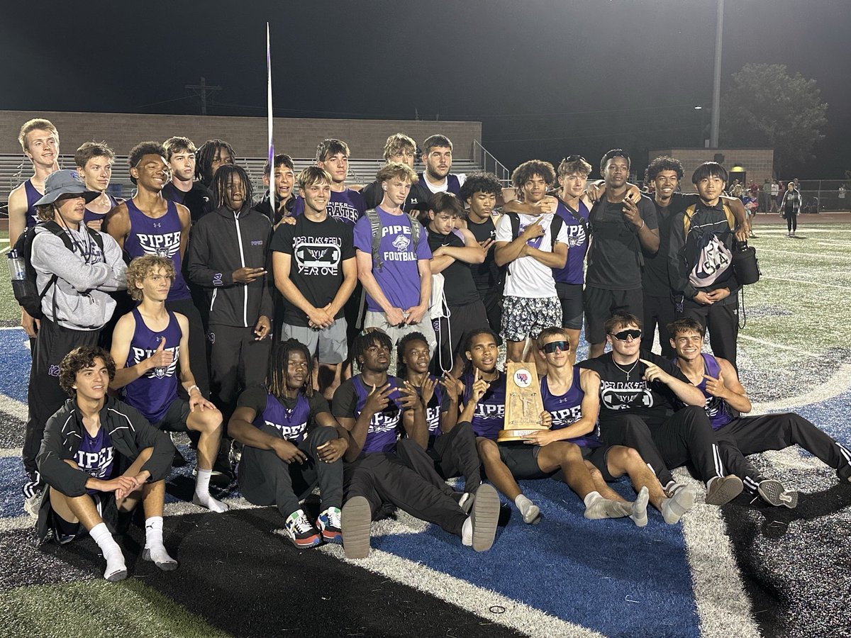 First year on the high school track coaching staff and get to experience a conference championship for the boys squad.  Throwers hitting their stride and a lot of PR’s to kick off championship season.  On to Regionals. #WeArePiper
