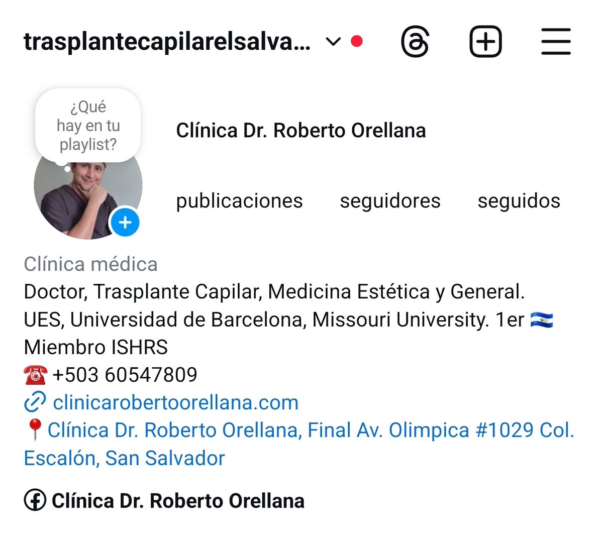 📍Esta es la nueva página en Instagram de "Clínica Dr. Roberto Orellana" por si nos quiere seguir y tener ubicados ante cualquier necesidad que se presente. Gracias 🙏: 
instagram.com/trasplantecapi…