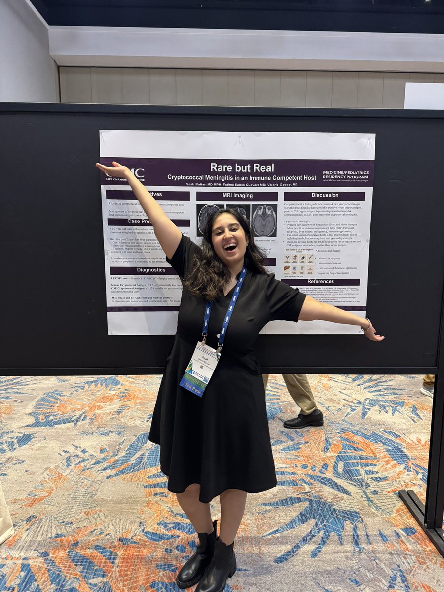 PittIMChiefs's tweet photo. Look at @ButtarSeah and her Rare but Real Case at #SGIM25 🤩 #MedPeds rockstar 🌟 https://t.co/1DebRO6zQX