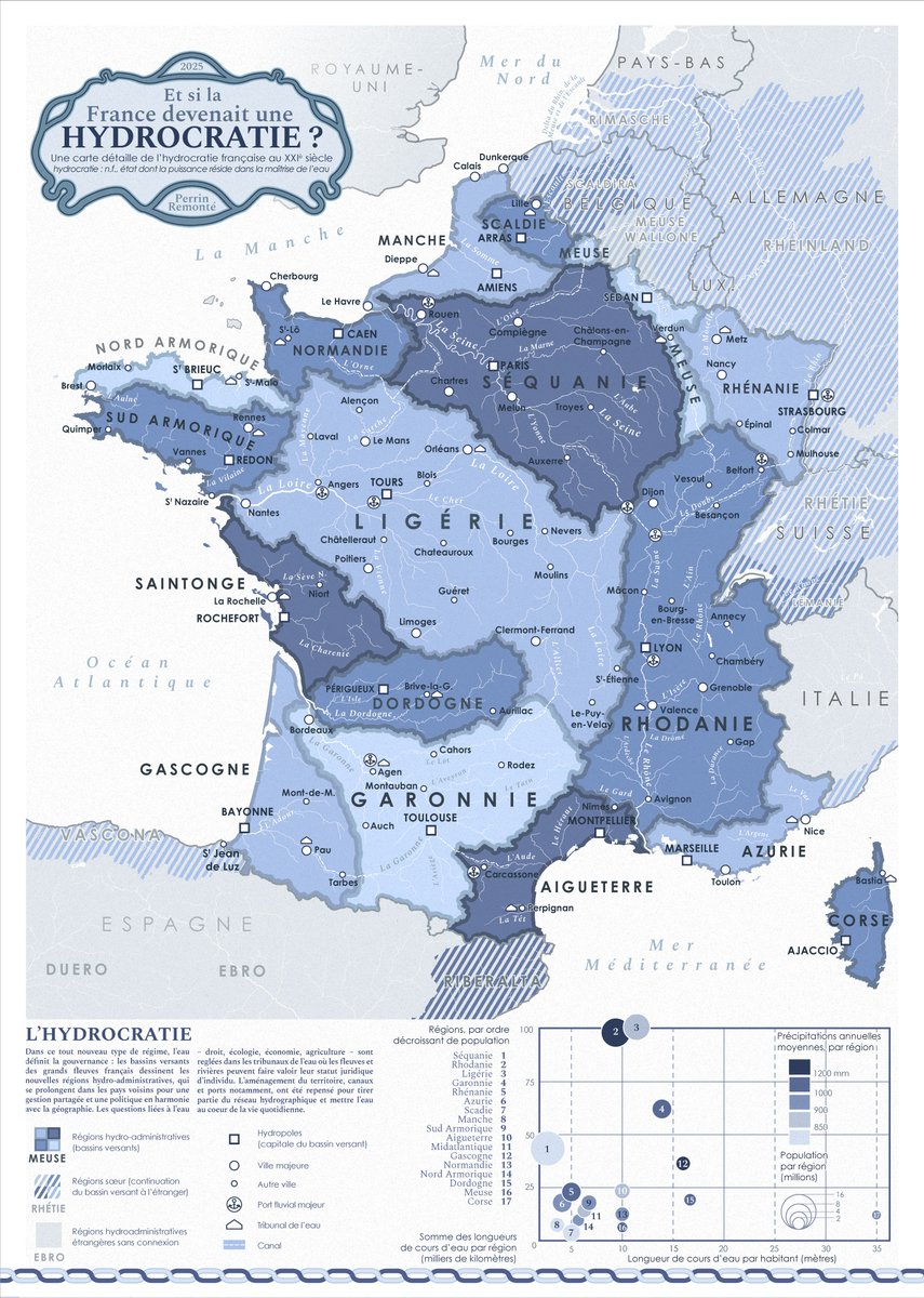 Et si la France devenait une hydrocratie ? ☔🧭💧

En 2025, on a des démocraties, des oligarchies, des autocraties, des théocraties et depuis peu des idiocraties, alors pourquoi pas une hydrocratie ?