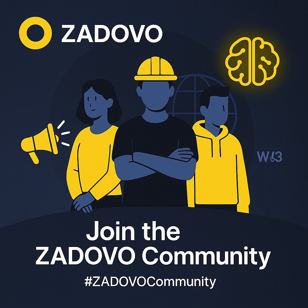🌐 Enter the World of ZADOVO

Be more than just early — be essential.

📣 Rally as an early supporter

🛠 Shape the ecosystem as a builder

🧠 Secure the chain as a validator

ZADOVO — Where Web3 Takes Root.

#zadovo #community #zadovochain #zadovoblockchain #Web3 #PoA #EVM