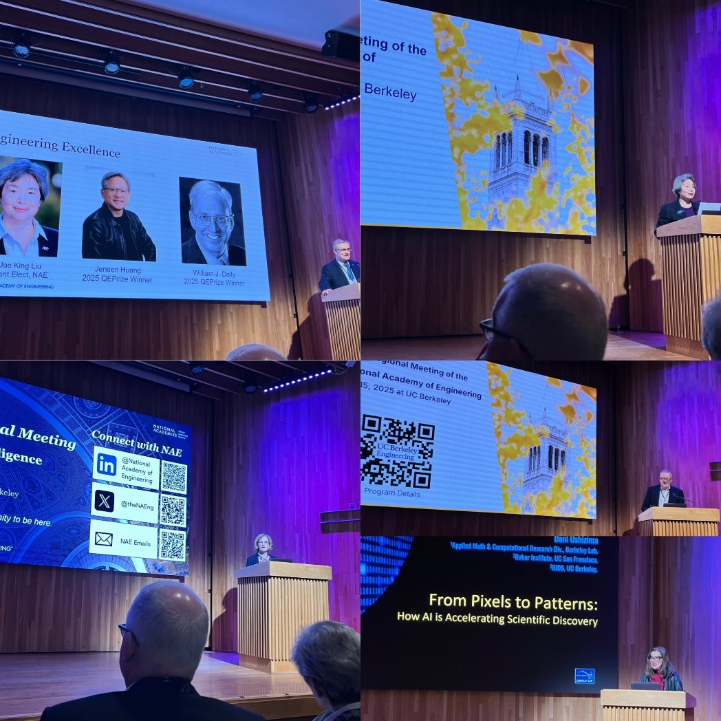 Dani Ushizima Ph.D. (@dani_lbnl) on Twitter photo Honored to speak at the National Academy of Engineering Meeting <a href="/UCBerkeley/">UC Berkeley</a> on AI for computer vision, and scientific discovery. Thanks to Alexis Bell & Jonathan Carter for the invite! Honored to represent <a href="/BerkeleyLab/">Berkeley Lab</a> #CAMERABerkeley #AIforScience #NAE #HPC #LBNL <a href="/theNAEng/">National Academy of Engineering</a> Honored to speak at the National Academy of Engineering Meeting <a href="/UCBerkeley/">UC Berkeley</a> on AI for computer vision, and scientific discovery. Thanks to Alexis Bell & Jonathan Carter for the invite! Honored to represent <a href="/BerkeleyLab/">Berkeley Lab</a> #CAMERABerkeley #AIforScience #NAE #HPC #LBNL <a href="/theNAEng/">National Academy of Engineering</a>