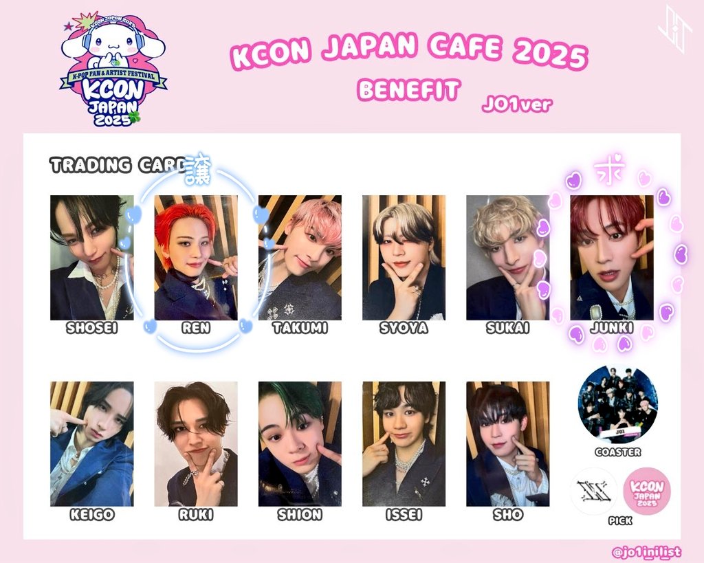 KCON CAFE 2025 izna 3000円　特典　正規品6枚セット　全種 KCON CAFE 2025 izna 3000円 特典 正規品6枚セット 全種