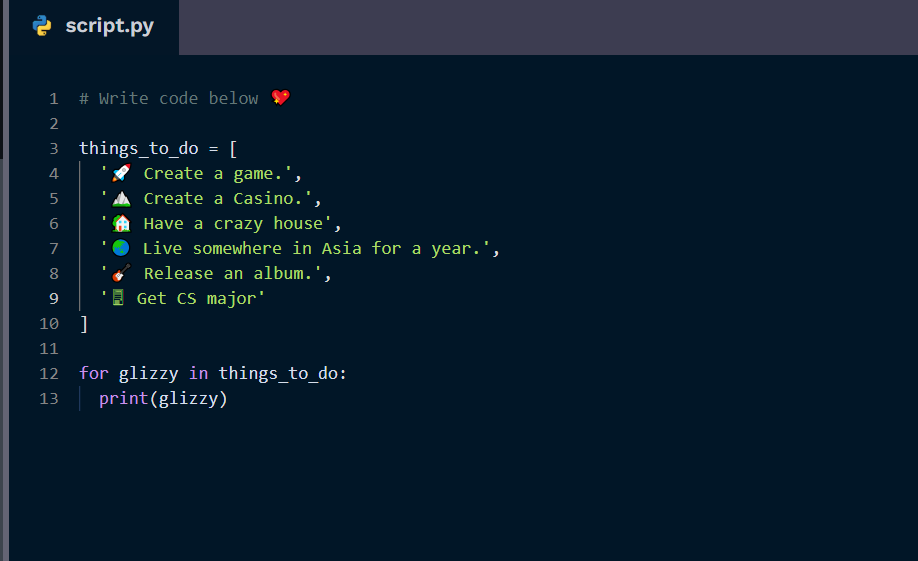 AlexD__1's tweet photo. Bucket List 🪣 #CodedexBucketList @codedex_io https://t.co/o4xqD4dXyJ