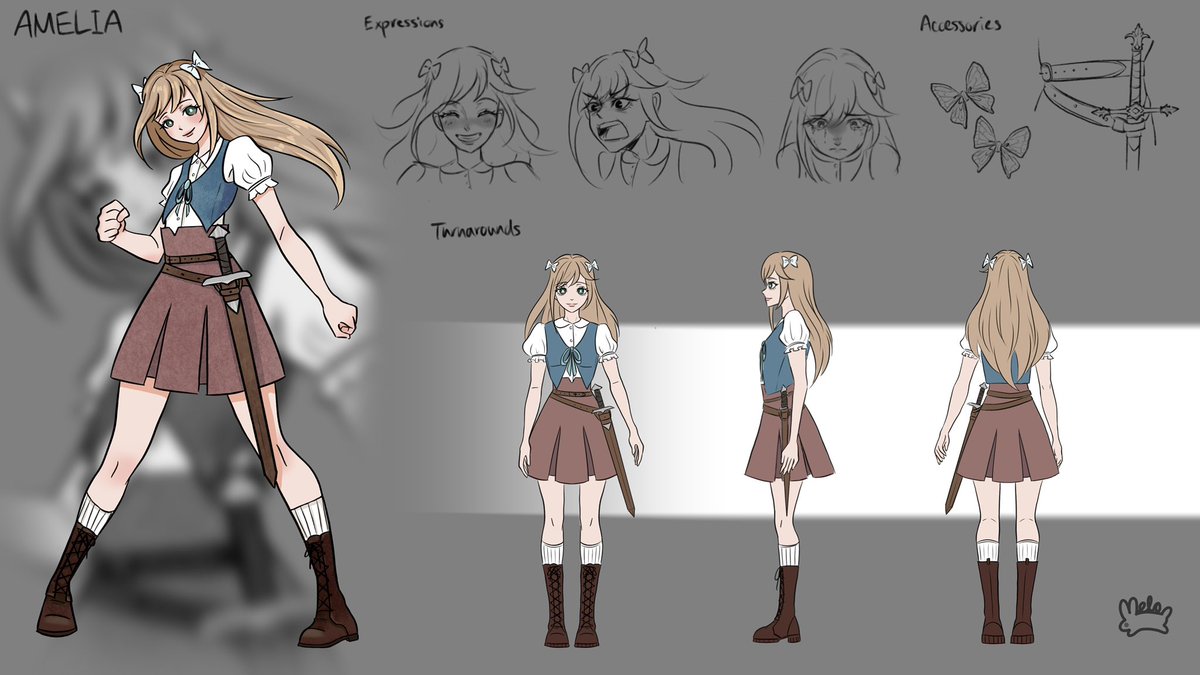 justmelonzzzz's tweet photo. More character art! These are from the same RPG game concept as Lavender and Lotus. We got the hero Amelia and the villain Esmeralda, as well as some more side characters :3
#art #conceptart #illustration #digitalart #conceptartist #characterart #characterdesign #smallartist https://t.co/EzvY6CZd9L