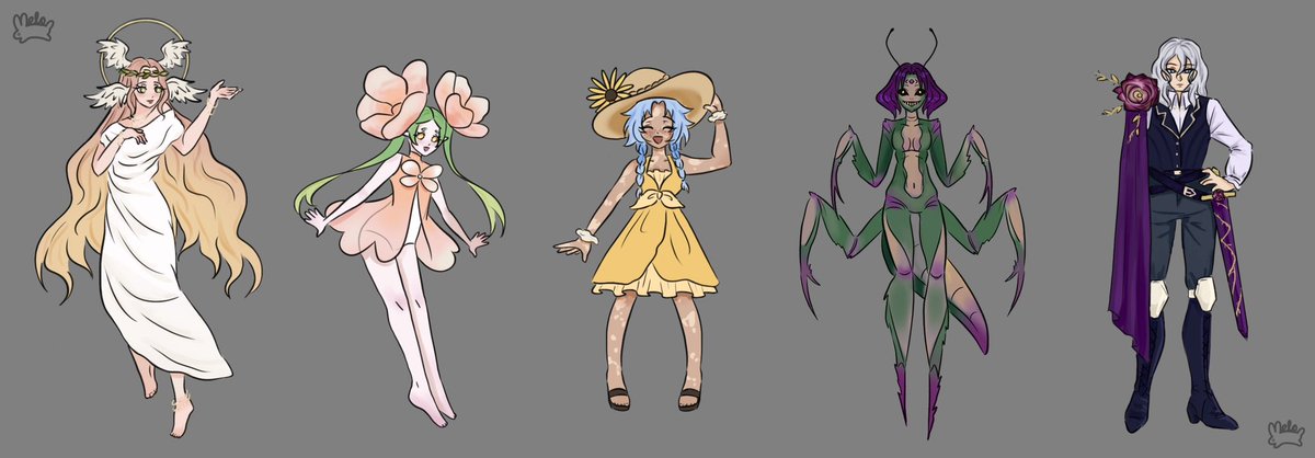 justmelonzzzz's tweet photo. More character art! These are from the same RPG game concept as Lavender and Lotus. We got the hero Amelia and the villain Esmeralda, as well as some more side characters :3
#art #conceptart #illustration #digitalart #conceptartist #characterart #characterdesign #smallartist https://t.co/EzvY6CZd9L