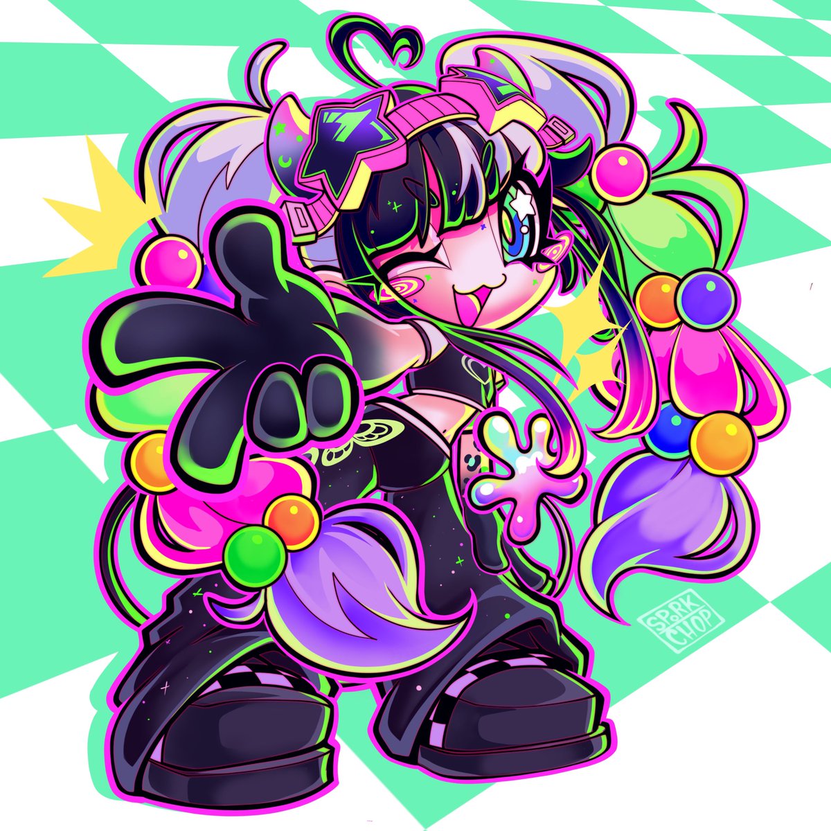 Y2K cutie for <a href="/Plushunagi/">☆💚🐬🩷˚𖥔 𝙋𝙡𝙪𝙨𝙝 ☻ ⋆˙⟡ Y2K ARTCADE VTUBER</a> 💚💜🩷 tysm!!