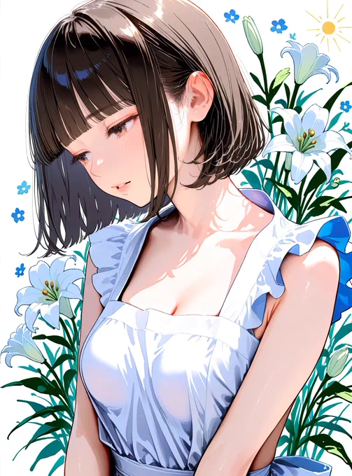 #白いワンピースさん