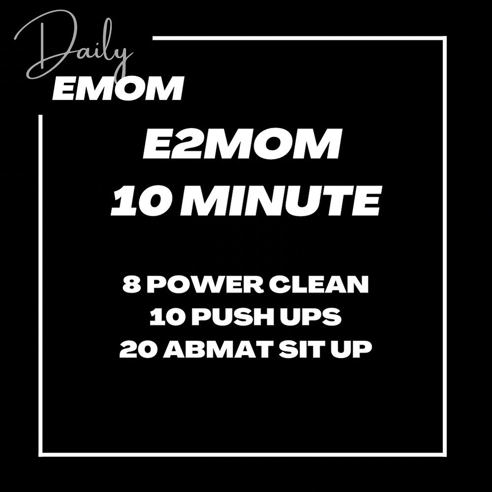 emomdaily's tweet photo. 🌋Every 2 Minutes On the Minute For 10 Minutes🌋

8 Power Cleans @ 62.5kg/43kg (135lbs/95lbs)
10 Push Ups
20 Abmat Sit Ups

📝 Notes:

Scaling:
- Reduce weight, reps, or rounds.

#workoutoftheday #crossfit #crossfitgirls #crossfitwod #fitness https://t.co/YEVyj5MW6f
