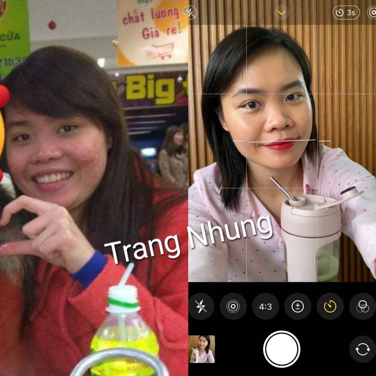 Trangnhung6468's tweet photo. Nếu ai đó có hỏi ngày xưa nhìn tui như nào, thì đừng ai chỉ hình bên trái nhé.
Ko phải tui đâu, ảnh ghép á 🤣
Mà là ghép Before - After 😍
#TrangNhungHealthcare #Healthylife #Detoxfull #damun https://t.co/FcxoHR59RU