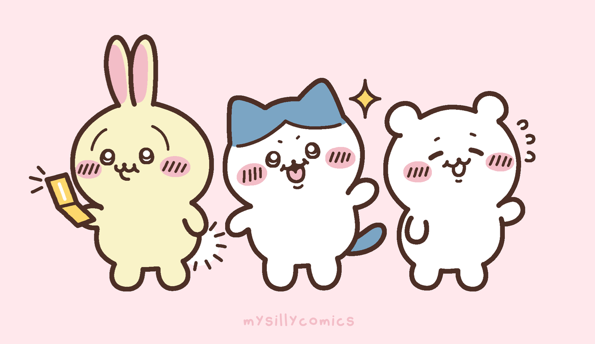 triple chiikawa 💛💙🩷 