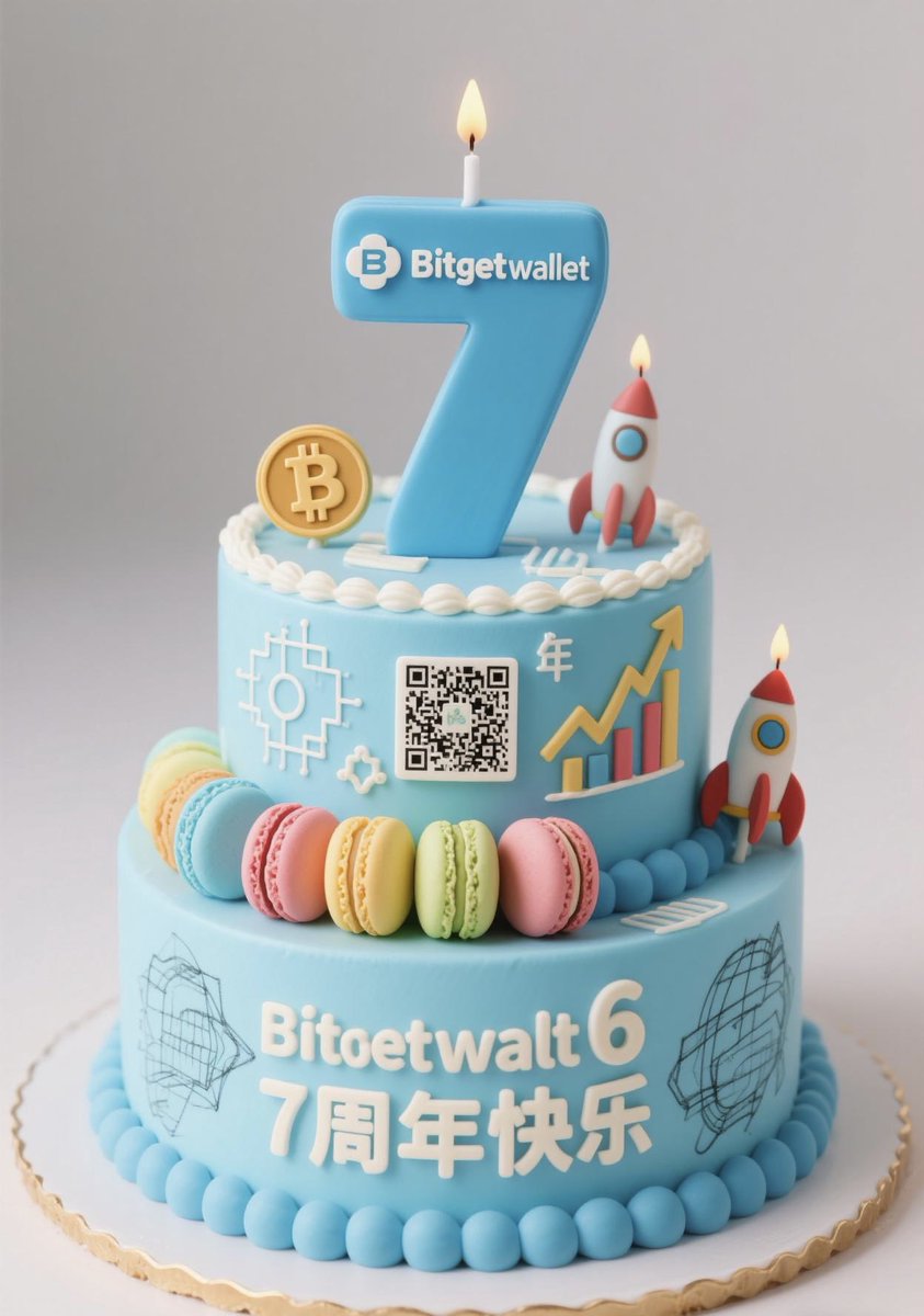 QingQ9999's tweet image. &quot;祝Bitget Wallet 7周年生日快乐！愿新的一岁用户量如蛋糕般层层高升，交易量似蜡烛火焰节节攀升！🚀 #Bitget7周年 #加密蛋糕&quot;

@BitgetWallet 
@BGWalletAlpha
 #BitgetWallet7 #Crypto4Everyone