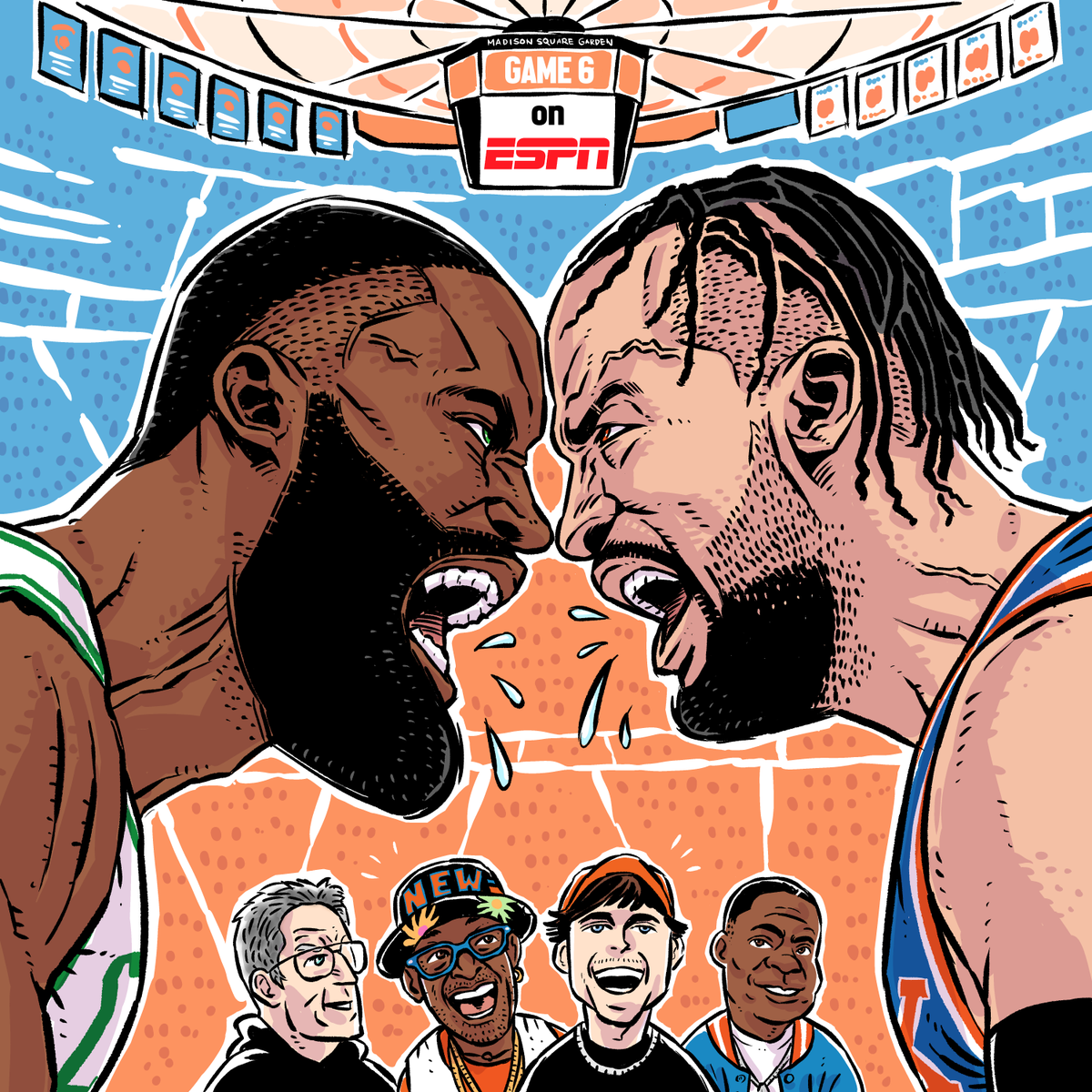 espn's tweet photo. GAME 6 IN THE GARDEN ⭐

Celtics. Knicks. A shot at the conference finals.

🍿 8 PM ET on ESPN https://t.co/tGMTox3fuL